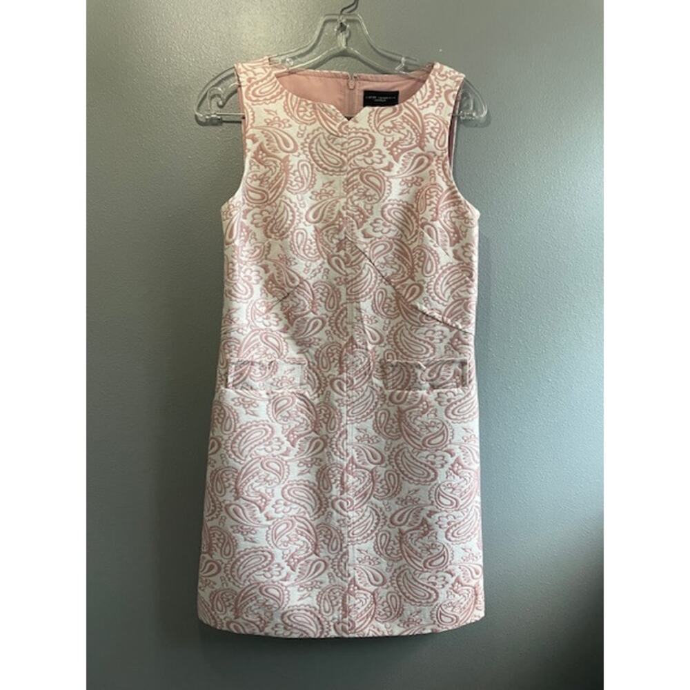 Victoria Beckham for Target Sleeveless Sheath Dress Size X-Small Pink & White